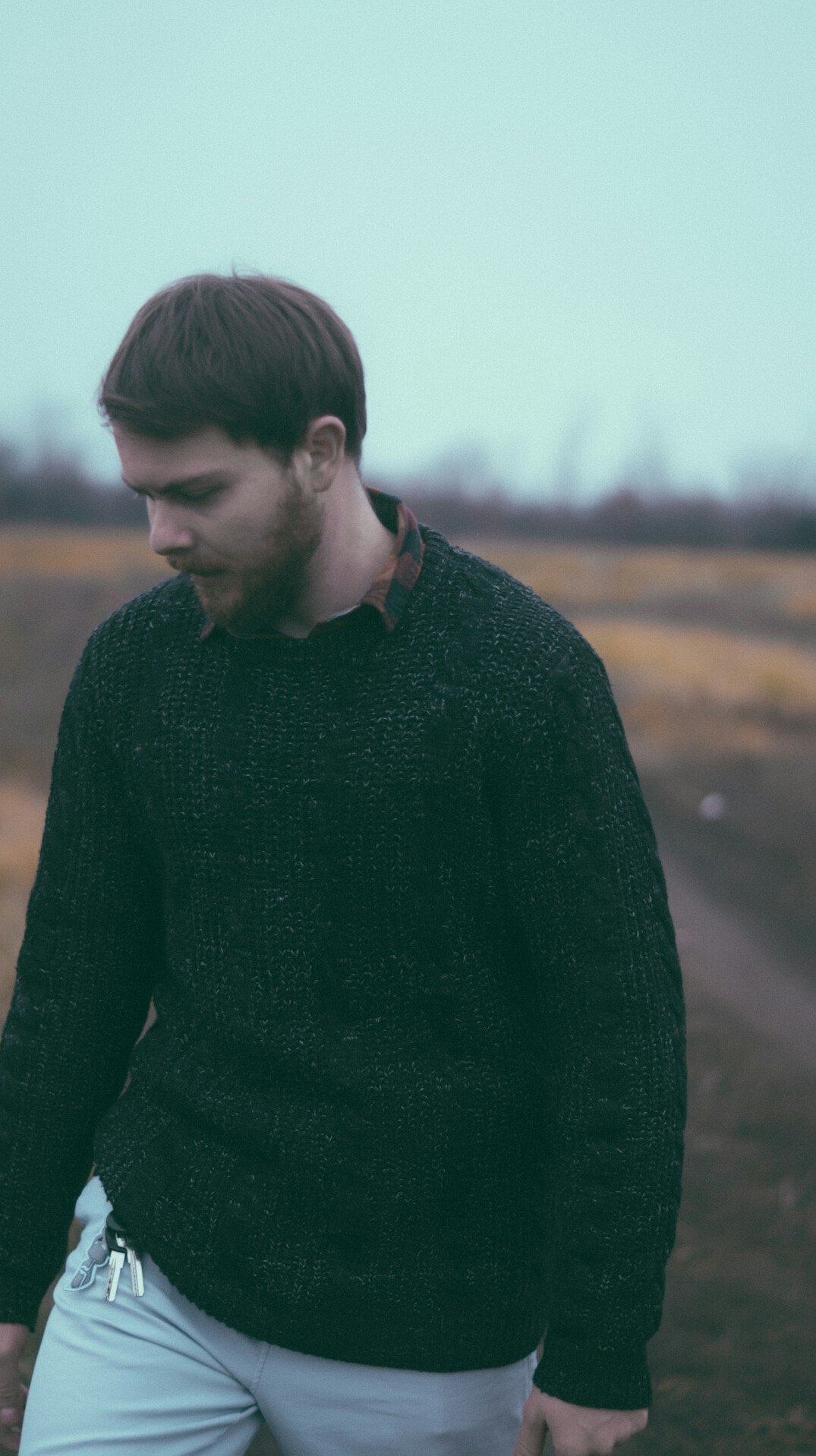 Portrait of a bearded man in a dark sweater