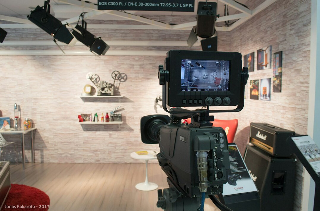historical german tv studio setup