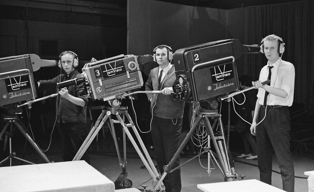 historical german tv studio setup